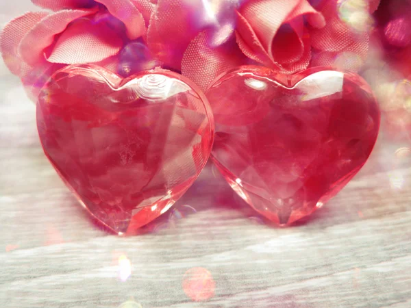 Crystal gem hearts roses bouquet valentine 's day love holiday co — стоковое фото