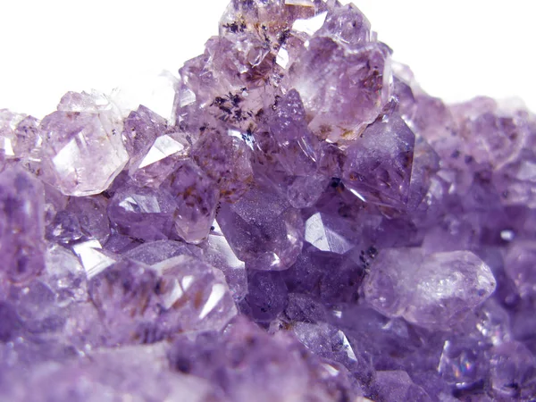 Amethyst drahokam crystal quartz minerální geologického podloží — Stock fotografie