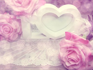 aşk kelime ve gül çiçek arka plan Sevgililer günü 