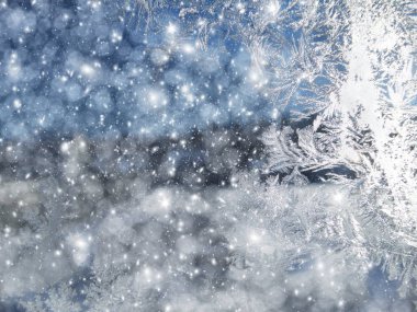 kar taneleri desenleri ve kar ile kış arka plan