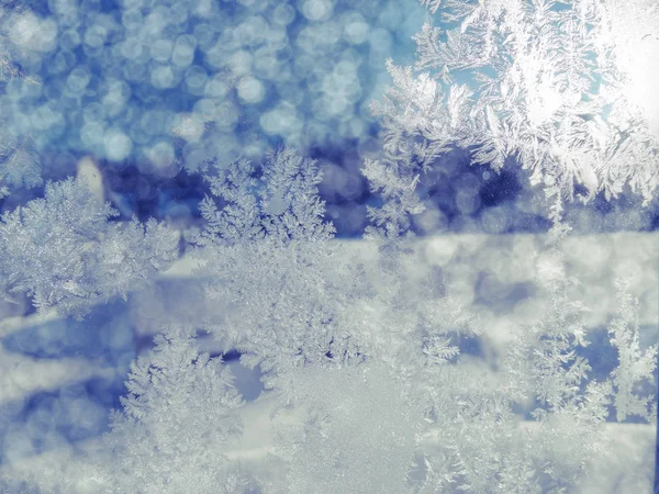 雪のパターンと雪と冬の背景 — ストック写真