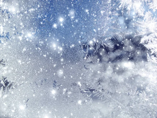 雪のパターンと雪と冬の背景 — ストック写真