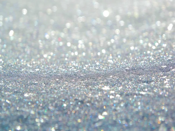 Soyut mavi arka plan yumuşak bulanık kar noel ışıkları garl — Stok fotoğraf
