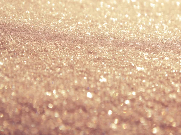 Soyut altın arka plan yumuşak bulanık kar noel ışıkları garl — Stok fotoğraf