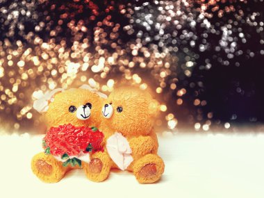 evlilik düğün kart hediye oyuncak ayılar 