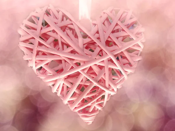Dia dos namorados amor férias conceito corações em abstrato borrado — Fotografia de Stock