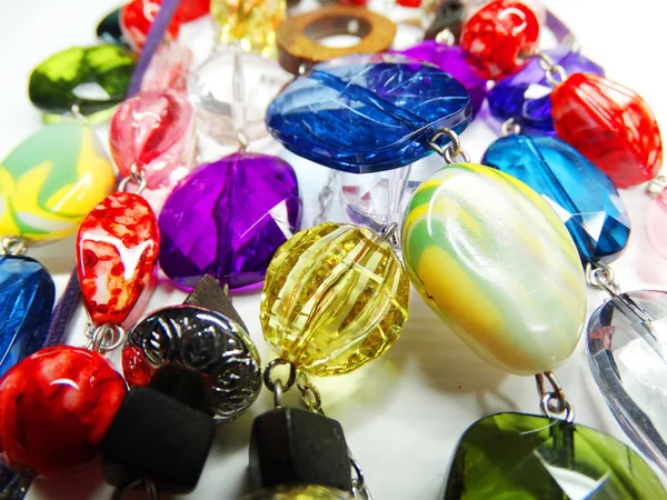 Contas de jóias com cristais brilhantes moda de luxo — Fotografia de Stock