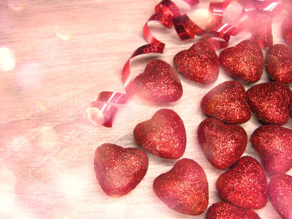 Decoración de corazones para el regalo del día de San Valentín amor — Foto de Stock