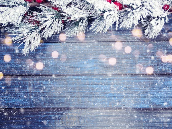 köknar dalları konileri ve kar ile kış arka plan