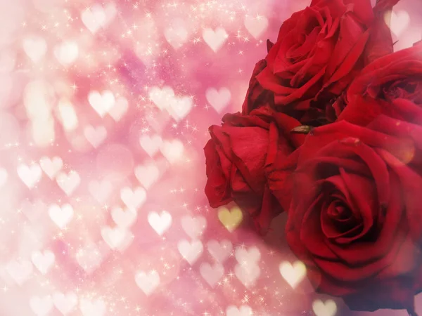 Red roses valentine's day love background — Stock Photo, Image