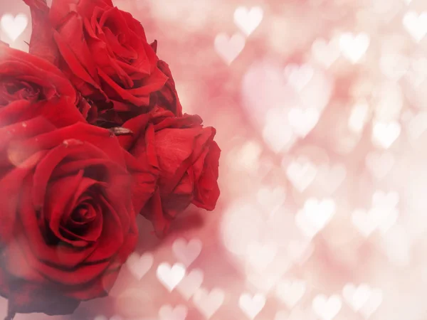 Red roses valentine's day love background — Stock Photo, Image