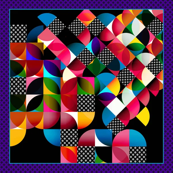 renkli grunge, geometrik eşarp tasarımı