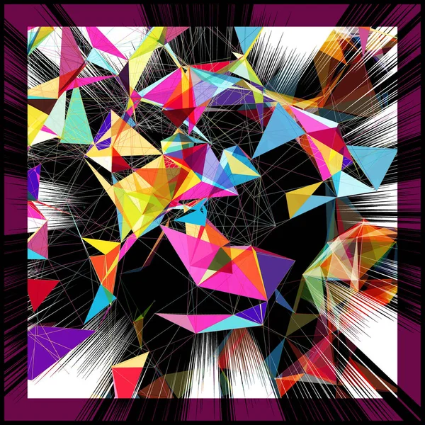 renkli grunge, geometrik eşarp tasarımı