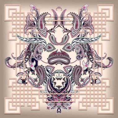 renkli grunge, geometrik eşarp tasarımı