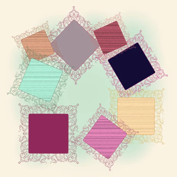 Grunge Colorato Disegno Geometrico Sciarpa — Foto Stock