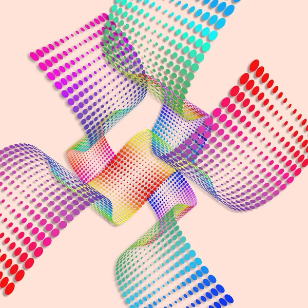 색깔의 기하학적 목도리 — 스톡 사진
