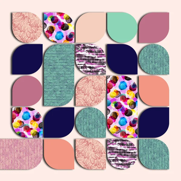 renkli grunge, geometrik eşarp tasarımı