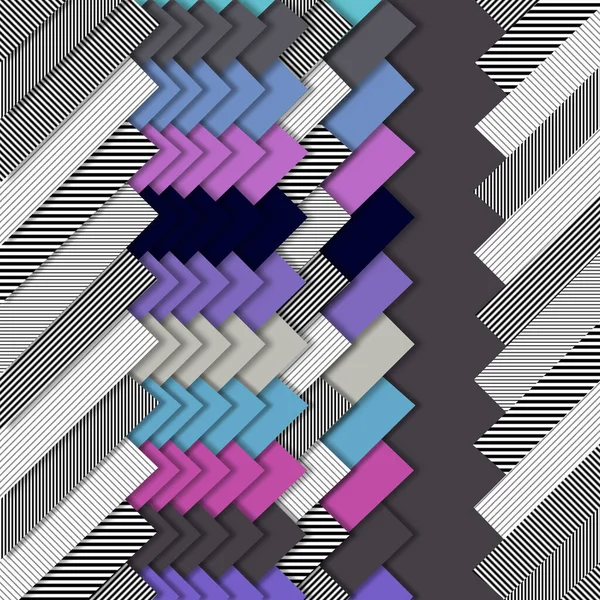 Colorful Grunge Geometric Scarf Design — Stock Photo, Image