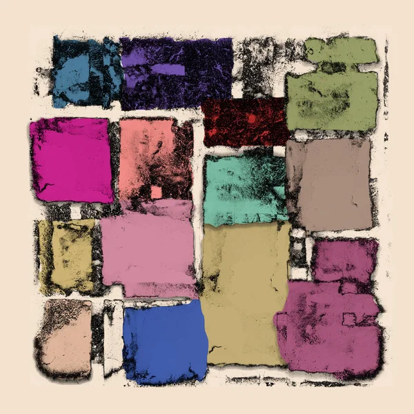 renkli grunge, geometrik eşarp tasarımı