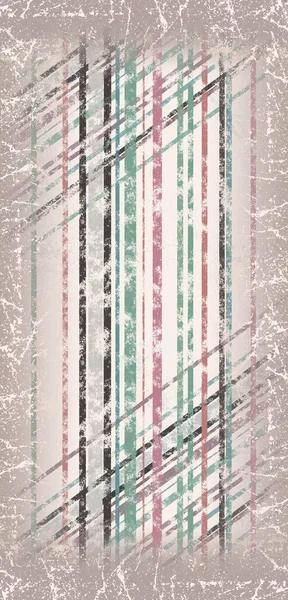 Renkli motiflere sahip soyut eşarp tasarımı