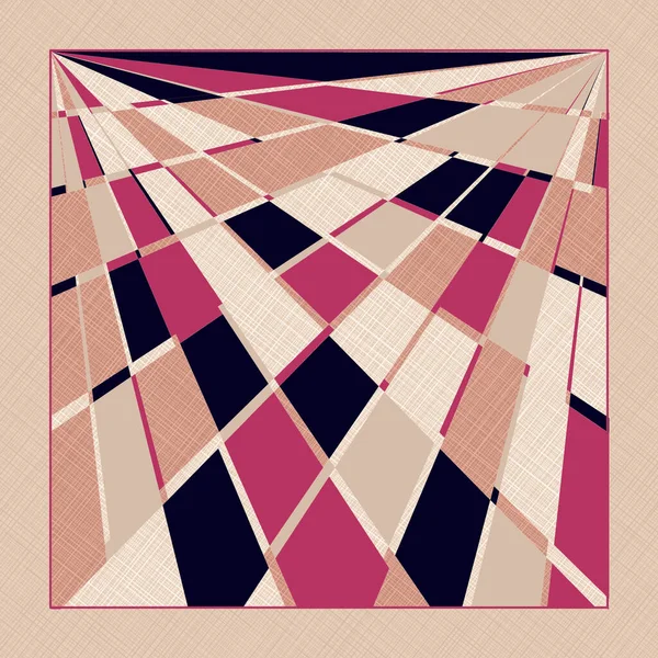 Renkli motiflere sahip soyut eşarp tasarımı