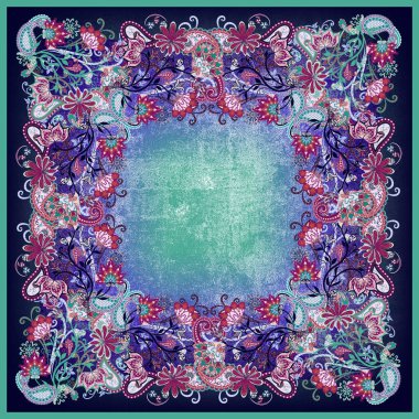 soyut eşarp tasarımı, renkli resim