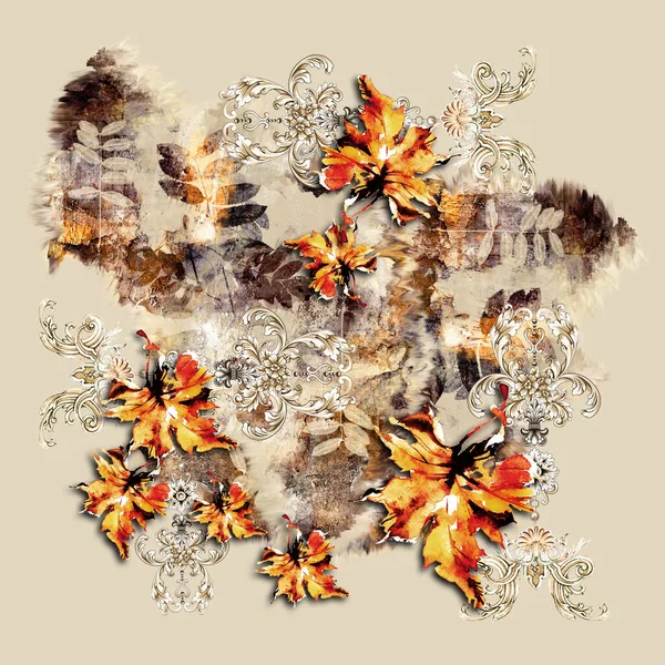 Renkli grunge tasarımı, soyut eşarp 