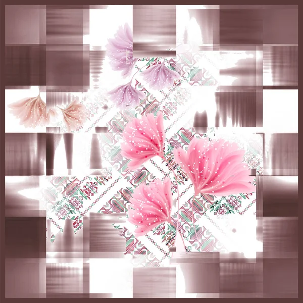 Renkli grunge tasarımı, soyut eşarp 