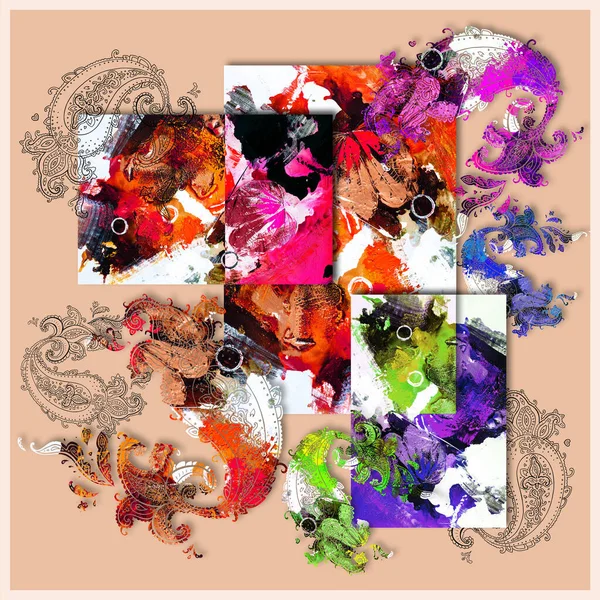 soyut eşarp geometrik modern tasarım