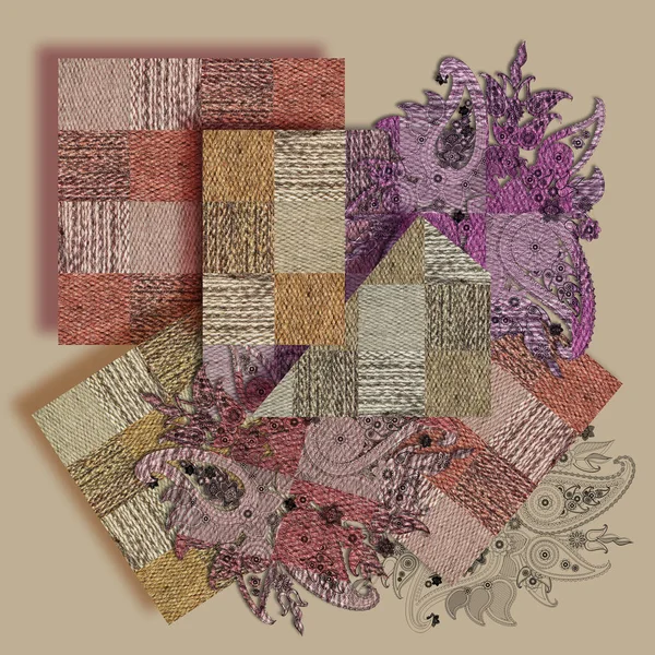 soyut eşarp tasarımı, renkli resim