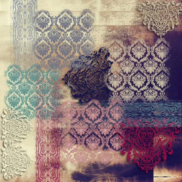 Renkli grunge tasarımı, soyut eşarp 