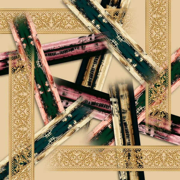 soyut renkli modern eşarp tasarımı