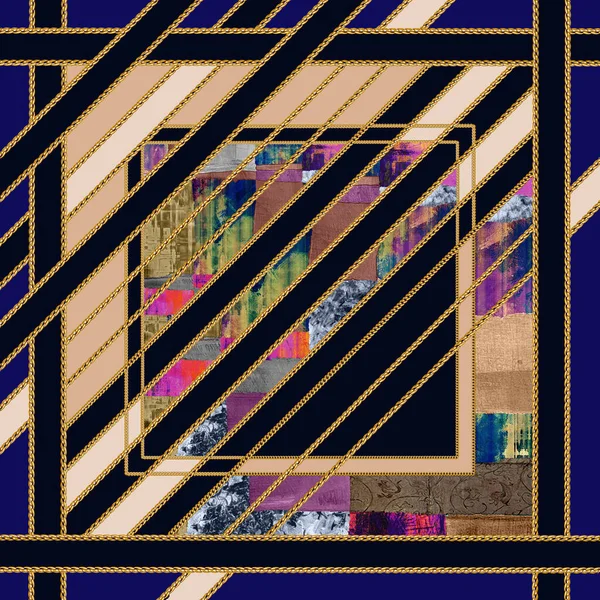 soyut renkli modern eşarp tasarımı