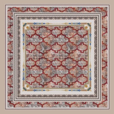 soyut renkli eşarp tasarımı