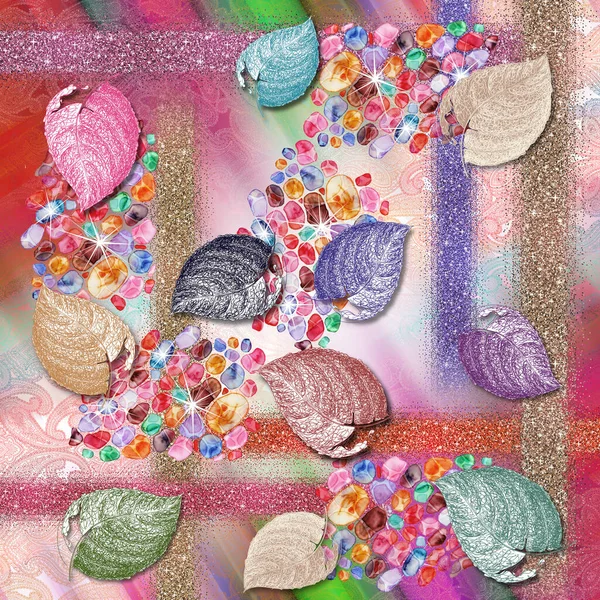 soyut renkli eşarp tasarımı