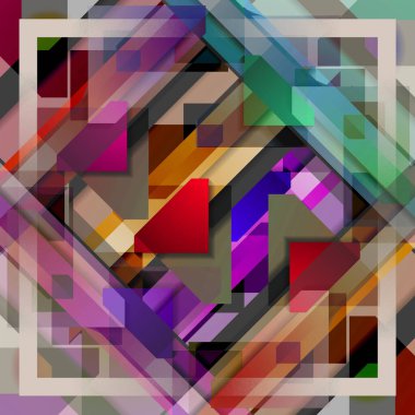 soyut renkli eşarp tasarımı