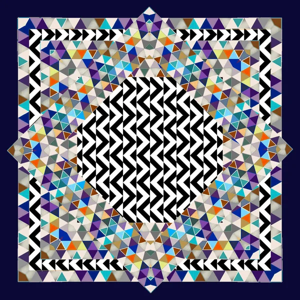 soyut renkli eşarp tasarımı