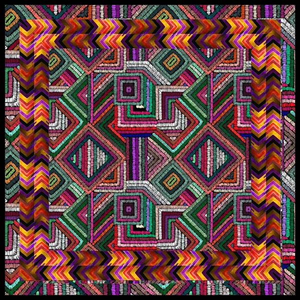 soyut renkli eşarp tasarımı