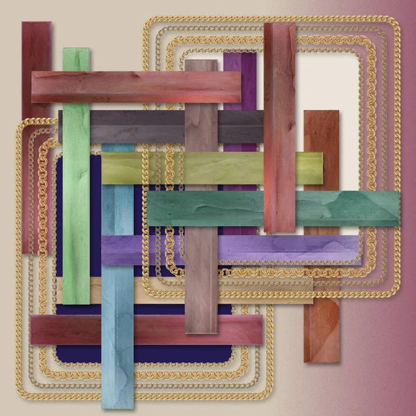 soyut renkli eşarp tasarımı