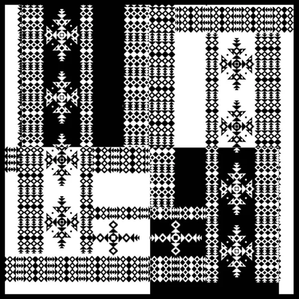 Moderno Diseño Bufanda Seda Blanco Negro —  Fotos de Stock