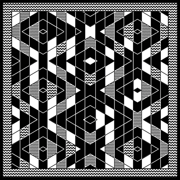 modern ipek eşarp tasarımı siyah beyaz