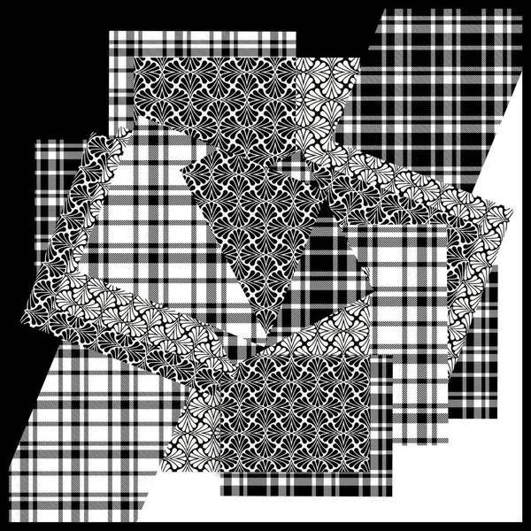 Schwarz Weißes Schal Design — Stockfoto