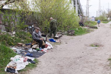 Dzerzhinsk, Rusya - 6 Mayıs 2018: Elemental donatısız bit pazarı 