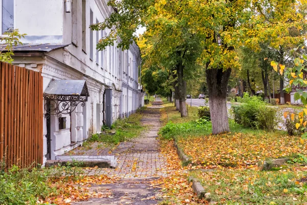 Суздальский Пейзаж Индийское Лето Вид Улицу Ленина Россия — стоковое фото