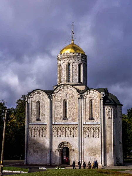 Vladimir Rusland September 2018 Cathedraldimitri Solunsky 12E Eeuw Een Unesco — Stockfoto