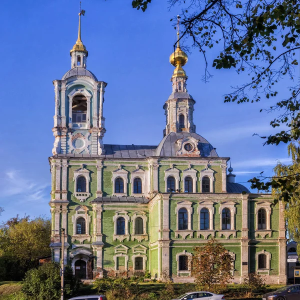 Tempio Verde Stile Architettonico Barocco Provinciale Chiesast Nikita Stilita Vladimir — Foto Stock