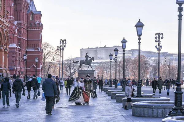 Moscou Russie Novembre 2018 Vue Place Révolution Monument Commandant Zhoukov — Photo