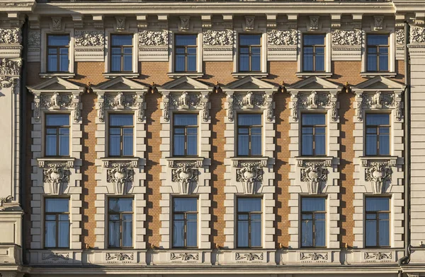 Vintage Architektura Budynek Fasada Beaux Arts Widok Przodu Bliska — Zdjęcie stockowe