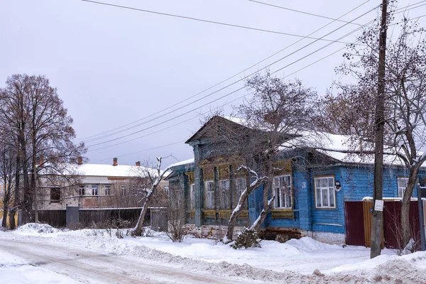 Gorokhovets Rusia Diciembre 2018 Paisaje Invernal Calles Una Pequeña Ciudad — Foto de Stock