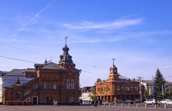 Vladimir Oroszország Szeptember 2019 View Fobornaya Square Napos Őszi Nap — Stock Fotó